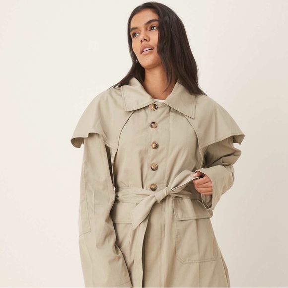 Classic & Chic Tan Trench Coat, NWT, Size 4, Australian - Picture 5 of 7